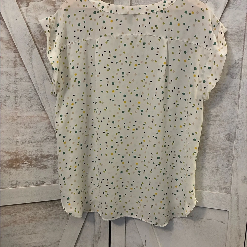 Ann Taylor Multicolor Dot Blouse - Picture 2 of 4